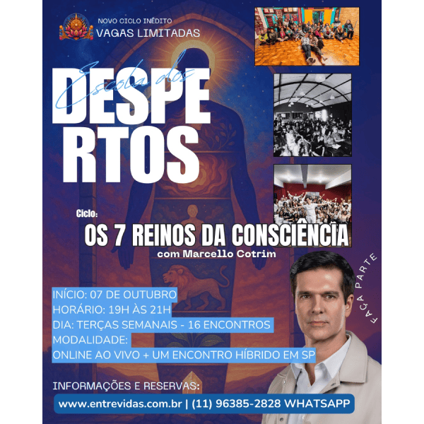 Banner OS 7 REINOS DA CONSCIÊNCIA - ESCOLA DOS DESPERTOS