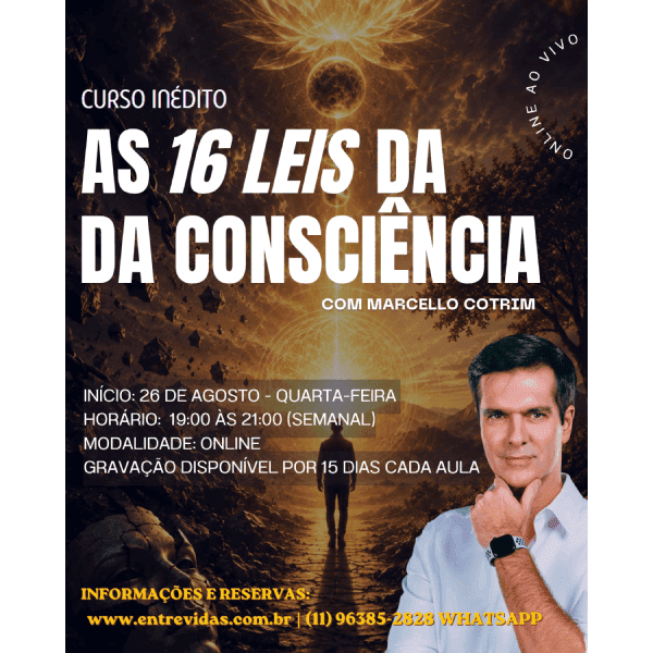 Curso As 16 Leis Da Consciência – Online Ao Vivo